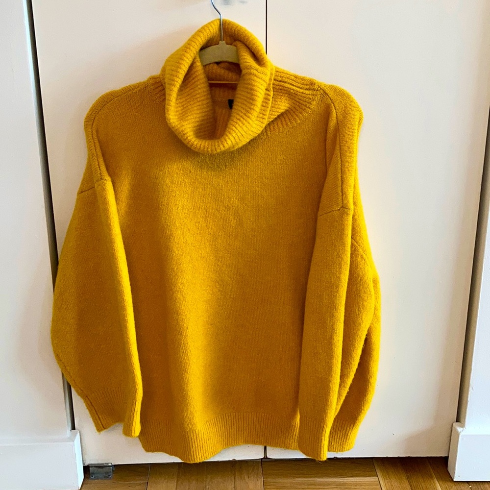 Topshop Mustard Sweater US 4 Oversized